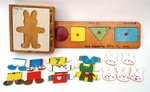 Rabbit Puzzle In A Box + Shapes Puzzle