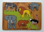 Wild Animal Puzzle With Knobs