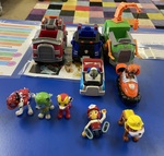 Paw Patrol figurines and vehicles