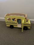 Yellow wooden school bus