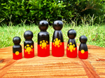 Aboriginal Flag Peg Dolls