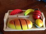 Wooden Fruit + Bread set