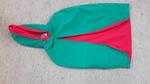 red and greeen reversable cape