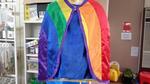 Rainbow reversible cape