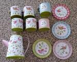 Tin Bird Tea Set