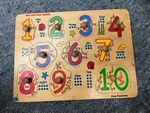 Wooden Peg Puzzle - 1-10