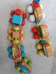 GRM-V020:  Wooden Train with carriages