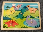 Wooden Peg Puzzle - Dinosaurs