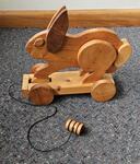 GRM-B047: Wooden Pull Along Bouncing Bunny