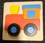 Wooden Tray Puzzle - Chunky Tractor