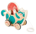 Pull along Cat and Yarn Rattle