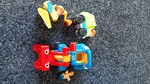 Loader, rubbish truck and digger set 