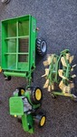 John Deere Tractor, Grain Cart, and Rake