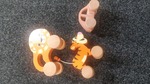 Lion, Tiger and Car wooden push along toys