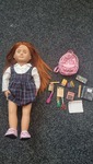 Our Generation Doll- School Girl with backpack