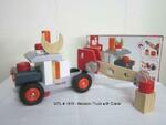 Wooden Truck with Crane