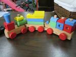 Train with puzzle blocks