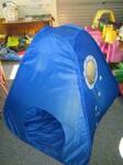 Blue pop up tent