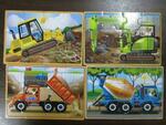 wooden construction puzzle set