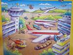 Airport floor puzzle