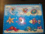 Sea creatures peg puzzle