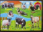Farm animals peg puzzle