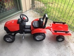 Red Ride-on Tractor with Trailer