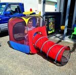 Tents - Outdoor Free-standing Tent with adjoining Tunnel 