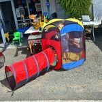 Tent - Free-standing Large coloured Tent and one coloured Tunnel