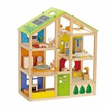 HAPE All Season Wooden Doll House - Furnished