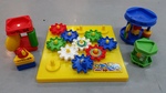 Stacking tower and gears playboard