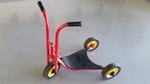 Red 3 wheel scooter