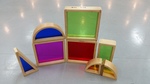 See through coloured blocks