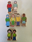 Wooden Block People Set No. 4