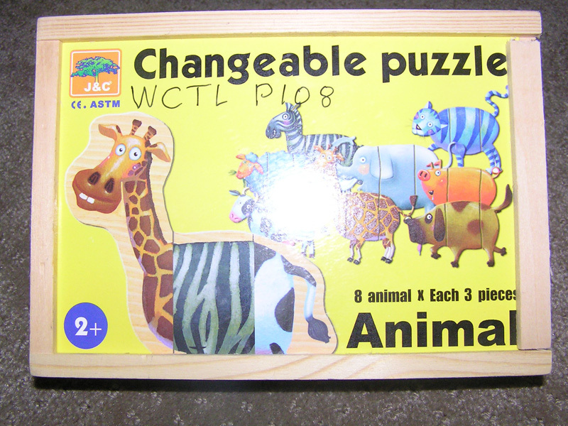 P108: Changeable Animal Puzzle - 8 x 3pc