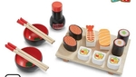 Wooden sushi set