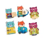 P153: 3pc Djeco Locktou Wooden Animal Set