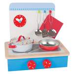 Table top kitchen with cooking set
