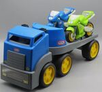 Rugged Riggz Semi Truck Motorcycle Hauler Trailer