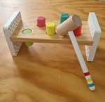 Wooden Hammer Peg Bench