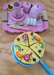 Wooden Cake and Tea Set