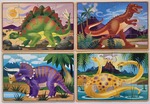 Dinosaurs : Wooden jigsaw puzzles in a box