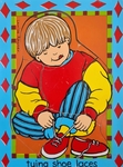 Tying Shoe Laces : Wooden Puzzle