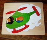 Wooden Helicopter Puzzle