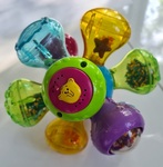 Colourful 10 point rattle