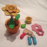 Wooden Flower Set