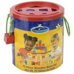 Wooden Block Set with Shape Sorter Lid