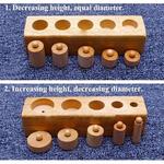 Montessori Cylinder Blocks : Depth and Diameter