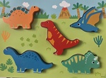 689: Dinosaurs : Wooden chunky puzzle
