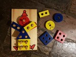 Wooden Clown Stacking Puzzle